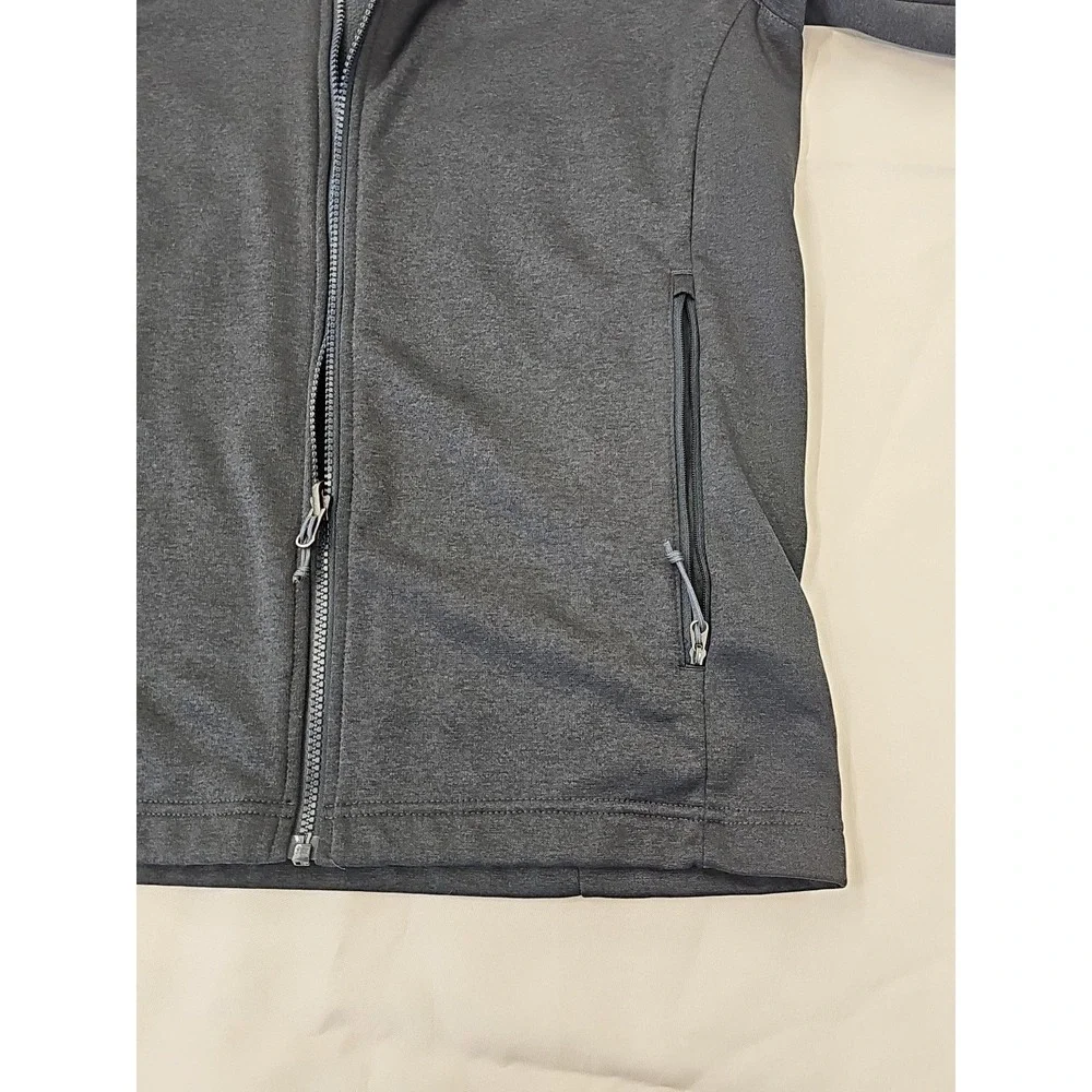 The North Face men's full-zip soft shell jacket Navy heathered fabric Medium